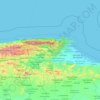 Mapa topográfico Estado Miranda, altitud, relieve
