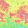 Mapa topográfico Lalitpur, altitud, relieve