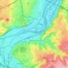 Mapa topográfico 4020, altitud, relieve
