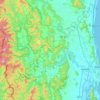Mapa topográfico Hua Hin District, altitud, relieve