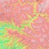Mapa topográfico Kinnaur, altitud, relieve