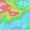 Mapa topográfico Cristo del Corcovado, altitud, relieve