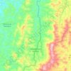 Mapa topográfico Santa Bárbara do Leste, altitud, relieve