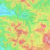 Mapa topográfico Hita, altitud, relieve