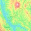 Mapa topográfico Mường Giôn Commune, altitud, relieve