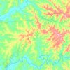 Mapa topográfico Antônio Olinto, altitud, relieve