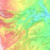 Mapa topográfico Bicorp, altitud, relieve