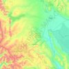 Mapa topográfico Huayllay, altitud, relieve