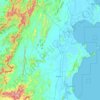 Mapa topográfico Sawi, altitud, relieve