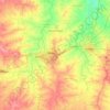 Mapa topográfico Durg, altitud, relieve