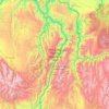 Mapa topográfico Hells Canyon National Recreation Area, altitud, relieve
