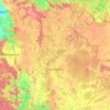 Mapa topográfico Kondagaon, altitud, relieve