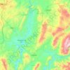 Mapa topográfico Atenango del Río, altitud, relieve
