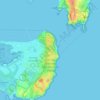 Mapa topográfico Kamay Botany Bay National Park, altitud, relieve