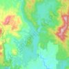 Mapa topográfico Hồ Hàm Thuận, altitud, relieve