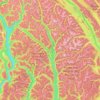 Mapa topográfico Area D (Lardeau Valley/Duncan Lake), altitud, relieve
