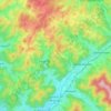 Mapa topográfico Gutach im Breisgau, altitud, relieve