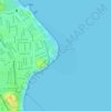 Mapa topográfico Playa Penacho del Indio, altitud, relieve