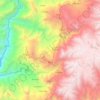 Mapa topográfico Tauca, altitud, relieve