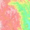 Mapa topográfico Unaí, altitud, relieve