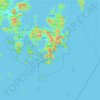 Mapa topográfico Geoje-si, altitud, relieve