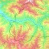 Mapa topográfico Uri, altitud, relieve