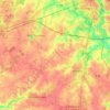 Mapa topográfico Aubigny-Les Clouzeaux, altitud, relieve