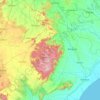 Mapa topográfico Mayurbhanj, altitud, relieve