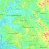 Mapa topográfico Ithikkara, altitud, relieve