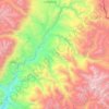 Mapa topográfico Surkhang, altitud, relieve