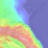 Mapa topográfico Daguestán, altitud, relieve