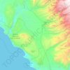 Mapa topográfico Nasca, altitud, relieve