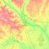 Mapa topográfico Lillington, altitud, relieve