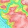 Mapa topográfico Évrehailles, altitud, relieve