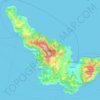 Mapa topográfico Skopelos, altitud, relieve