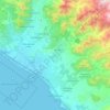 Mapa topográfico Punta Hermosa, altitud, relieve