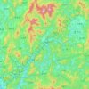Mapa topográfico Gapyeong-gun, altitud, relieve