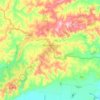 Mapa topográfico Korumburra, altitud, relieve