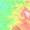 Mapa topográfico Meana/Meana Sardo, altitud, relieve