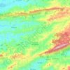 Mapa topográfico Conceição das Pedras, altitud, relieve