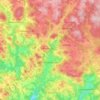 Mapa topográfico Unterweißenbach, altitud, relieve