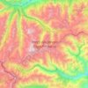Mapa topográfico Nationaal Park Gran Paradiso, altitud, relieve