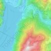 Mapa topográfico Nago-Torbole, altitud, relieve