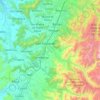 Mapa topográfico Río Tinguiririca, altitud, relieve