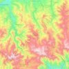 Mapa topográfico Alcozauca de Guerrero, altitud, relieve