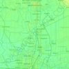 Mapa topográfico Pathum Thani Province, altitud, relieve