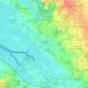 Mapa topográfico Le Gua, altitud, relieve