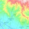 Mapa topográfico Teotitlán del Valle, altitud, relieve