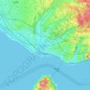 Mapa topográfico Akashi, altitud, relieve