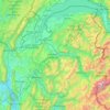 Mapa topográfico Upper Savoy, altitud, relieve